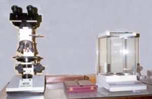 Microscope and Weighing m/c